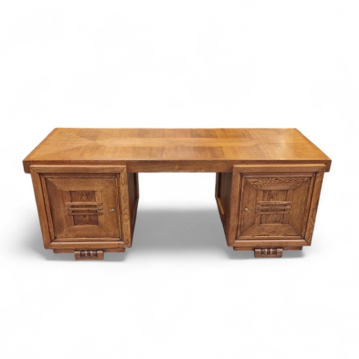 Charles Dudouyt Double-sided Oak Desk