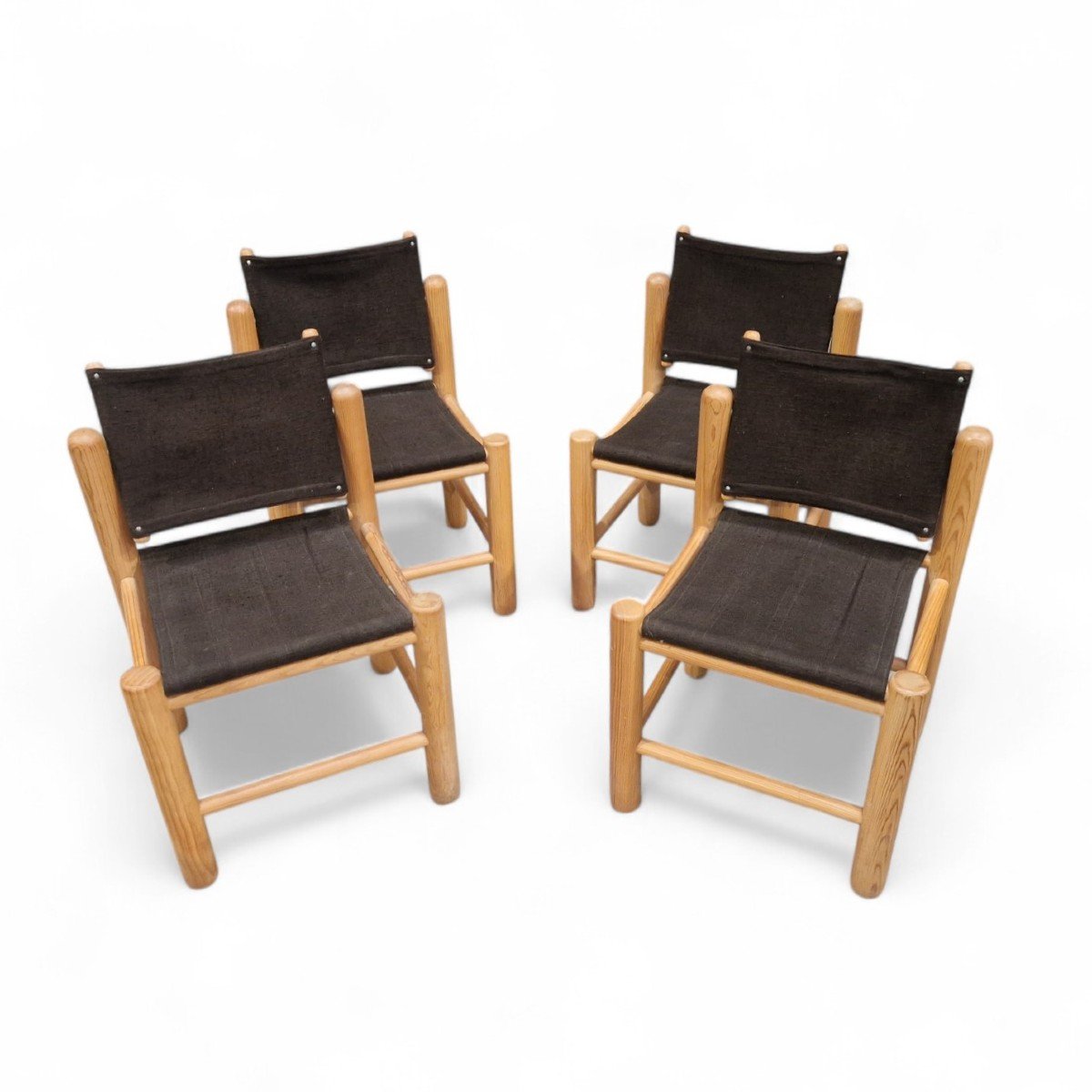 Série De 4 Chaises Vintage Scandinaves Knud Friis, Elmar Mollke Nielsen 