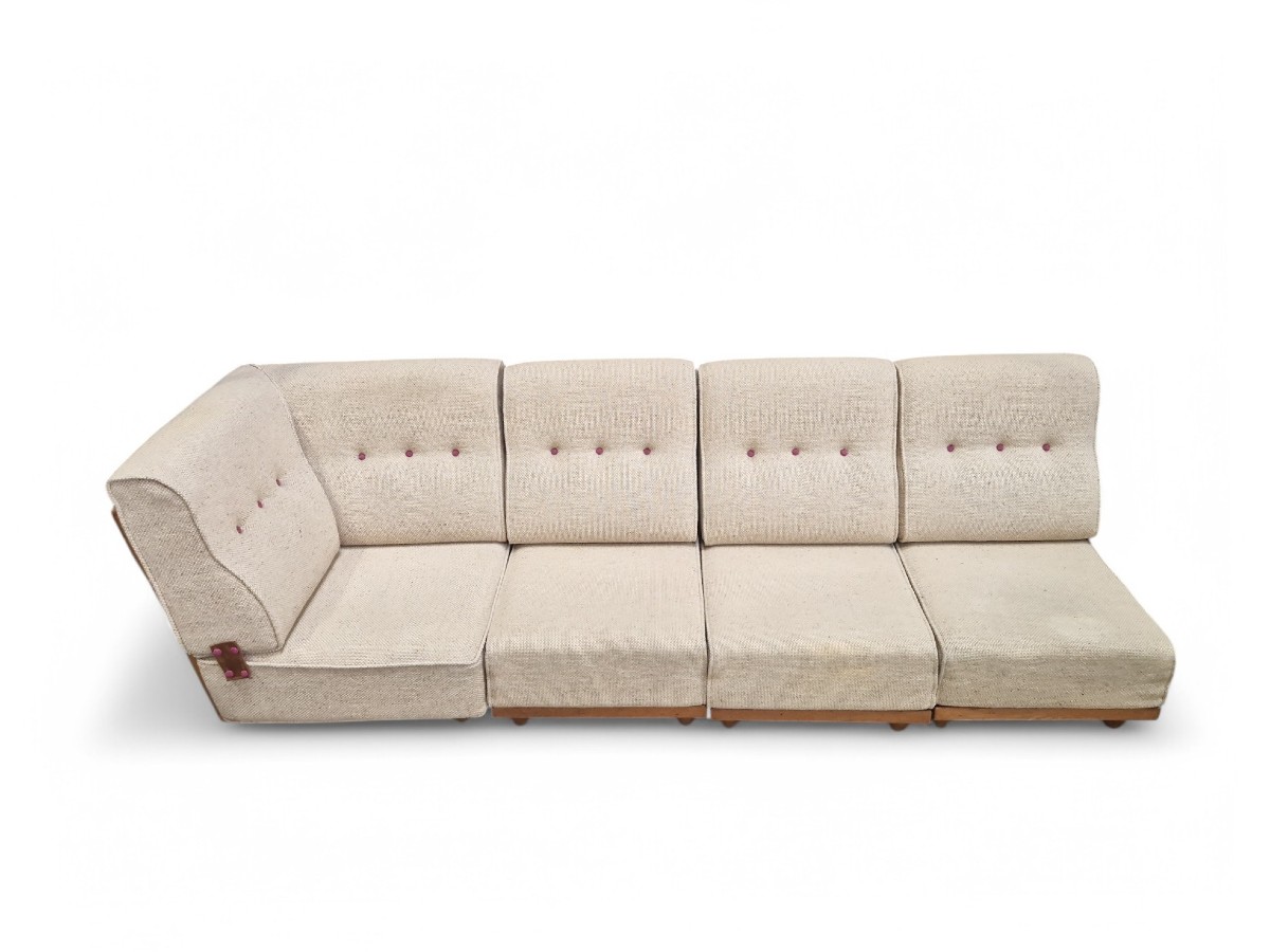 Modular Sofa Composed Of 4 Chairs Elmyre, Guillerme And Chambron-photo-2