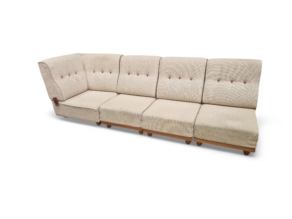 Modular Sofa Composed Of 4 Chairs Elmyre, Guillerme And Chambron-photo-2