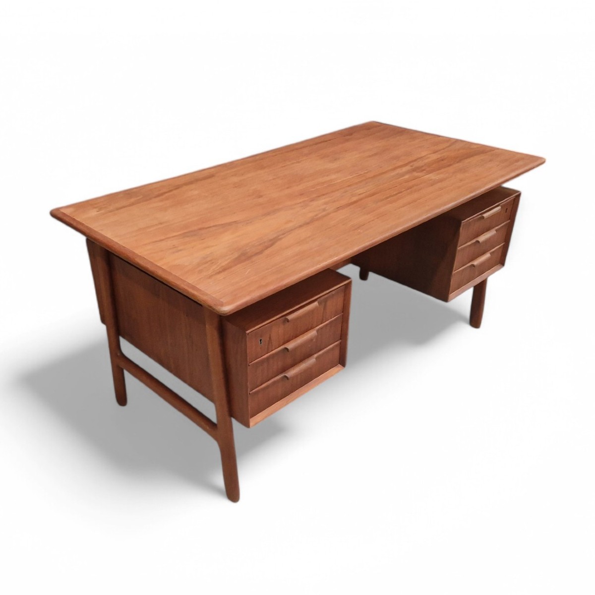 Vintage Scandinavian Teak Desk, Model 75, Omann Jun.-photo-2