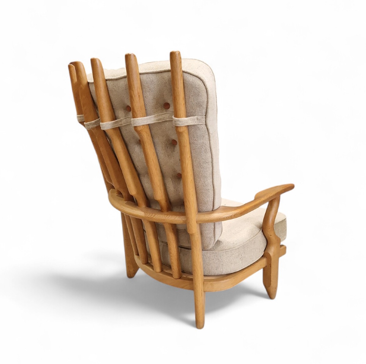 Fauteuil Grand Repos En Chêne Clair, Guillerme Et Chambron-photo-4