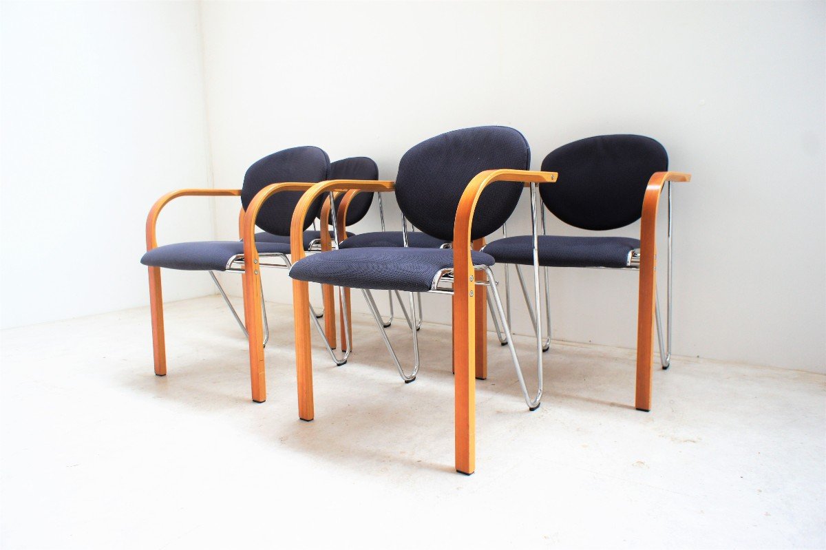suite de 5 fauteuils de Salon Design-photo-2