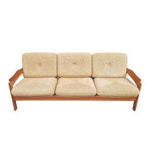 Vintage Scandinavian Sofa In Solid Teak