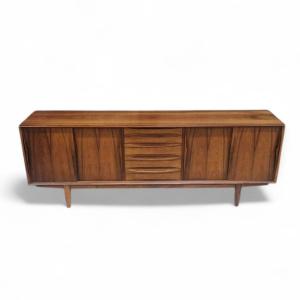 Enfilade Vintage Scandinave En Palissandre De Rio, Henry Rosengren Hansen, Skovby Mobelfabrik