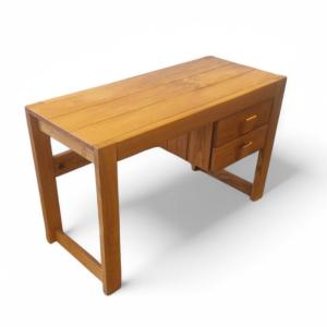 Vintage Desk In Solid Elm, Dlg Maison Regain