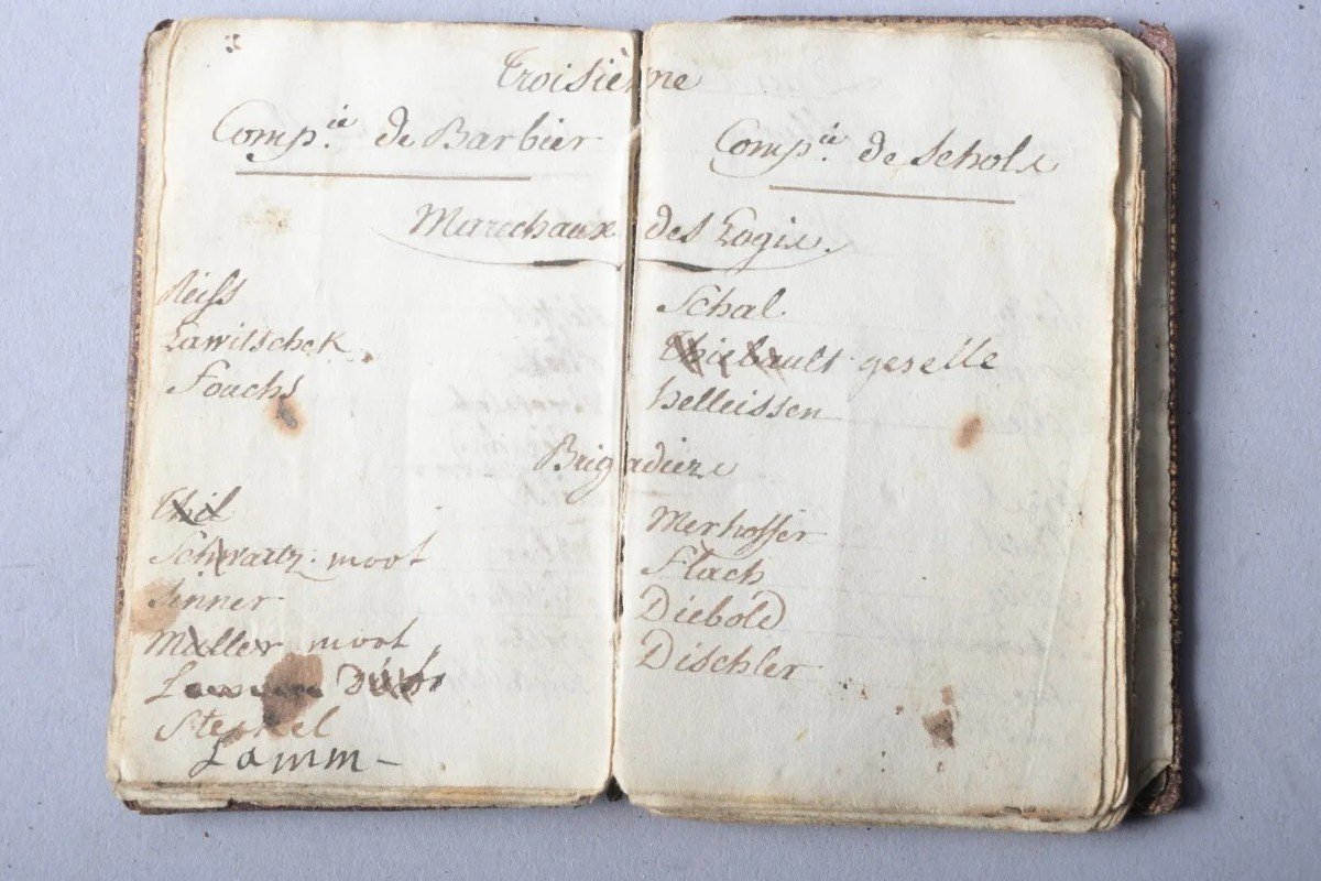 Charmant Petit Carnet à Reliure En Maroquin Année 1789-photo-4