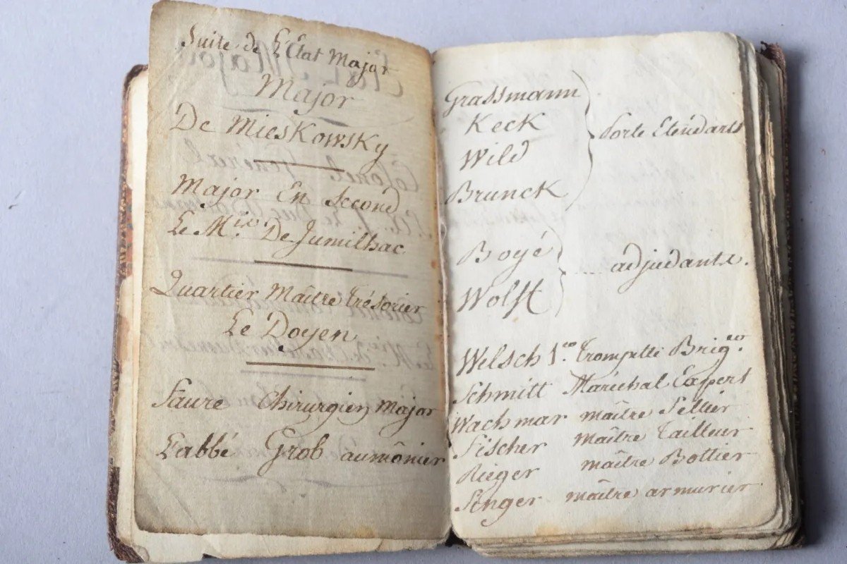 Charmant Petit Carnet à Reliure En Maroquin Année 1789-photo-1