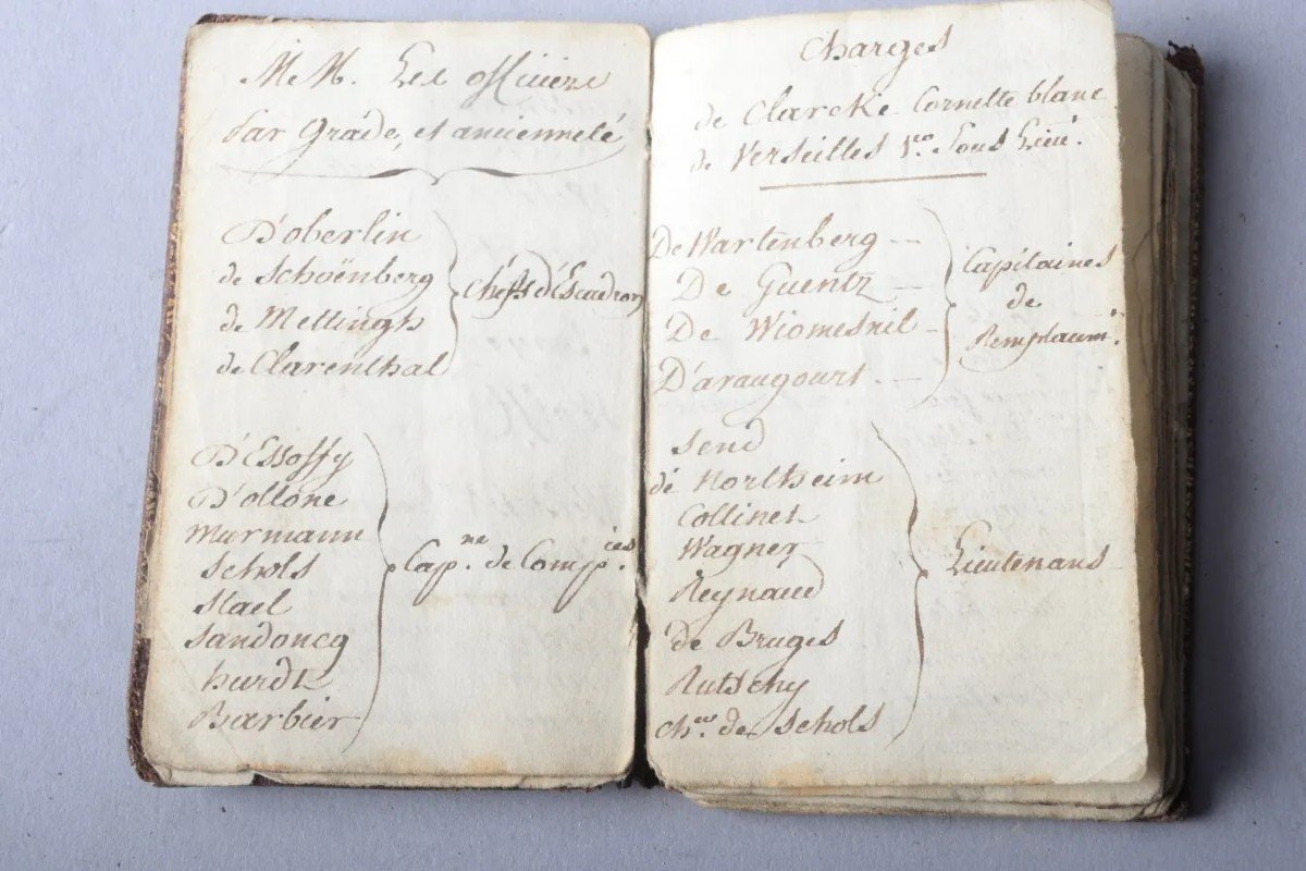 Charmant Petit Carnet à Reliure En Maroquin Année 1789-photo-2