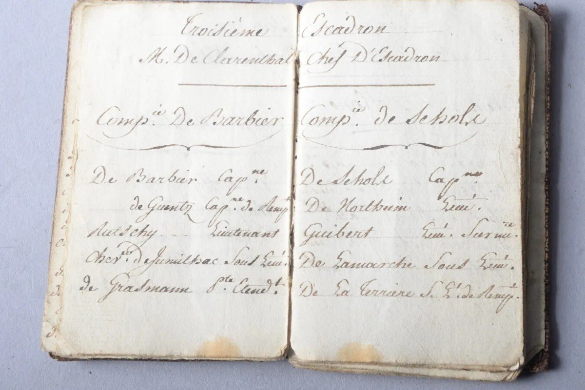 Charmant Petit Carnet à Reliure En Maroquin Année 1789-photo-4