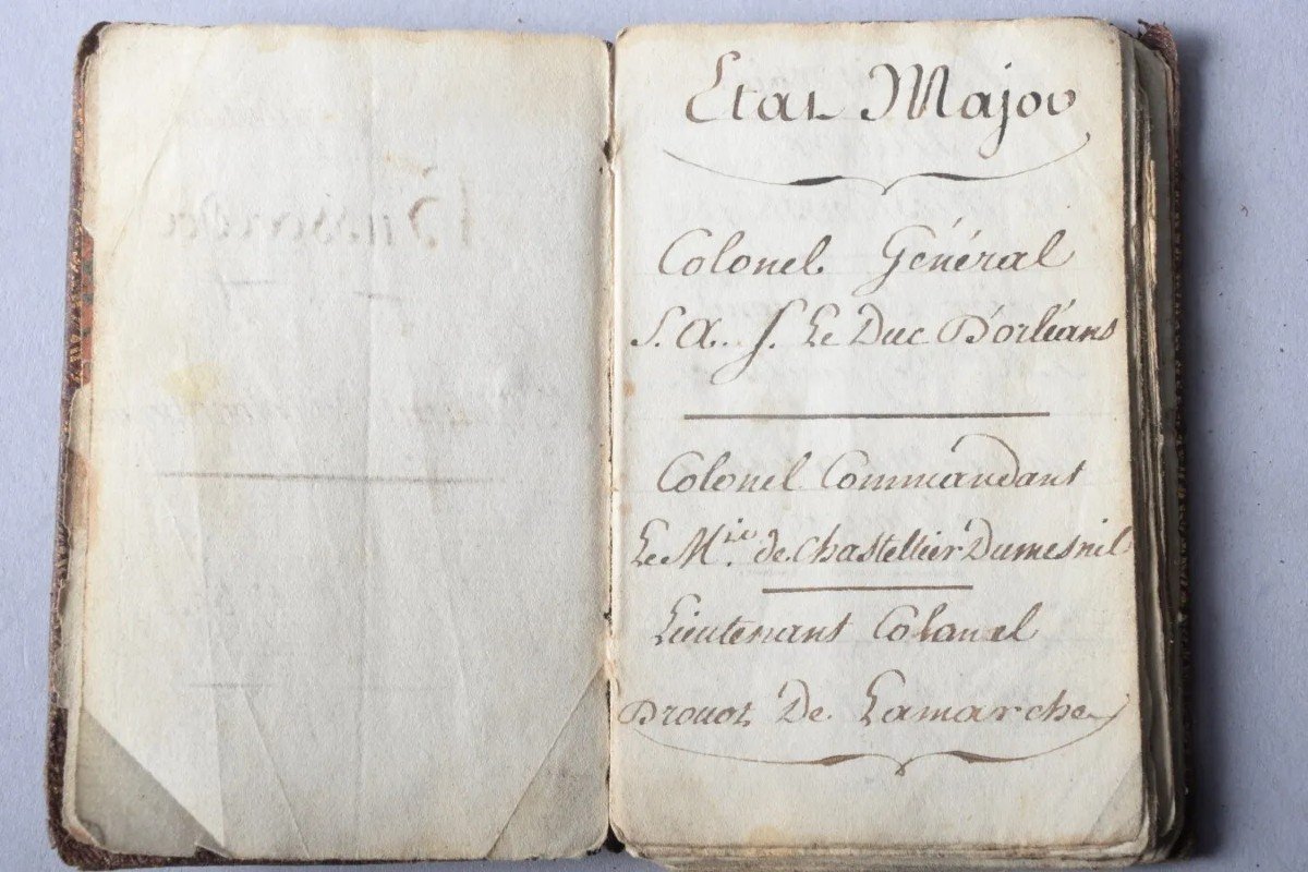 Charmant Petit Carnet à Reliure En Maroquin Année 1789