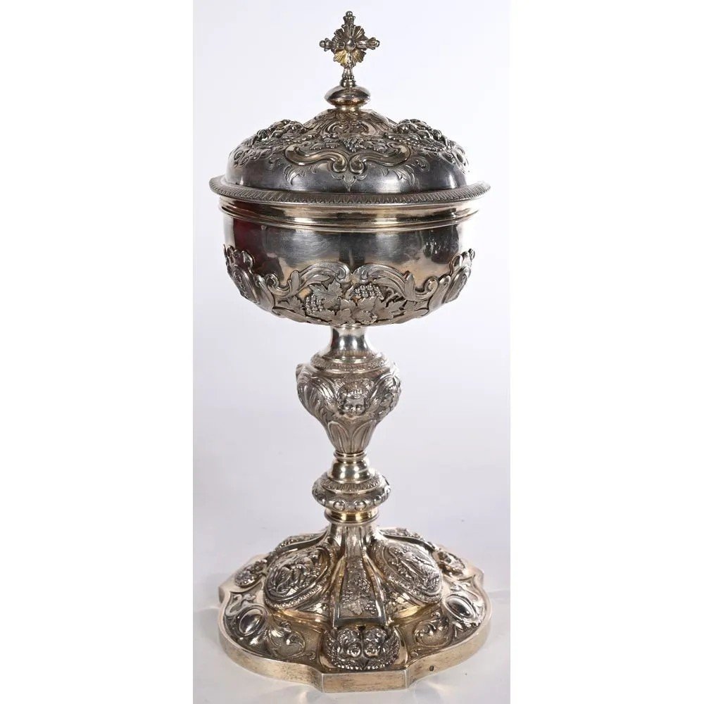 Spectacular Ciborium Ep Late 19th Century-photo-3