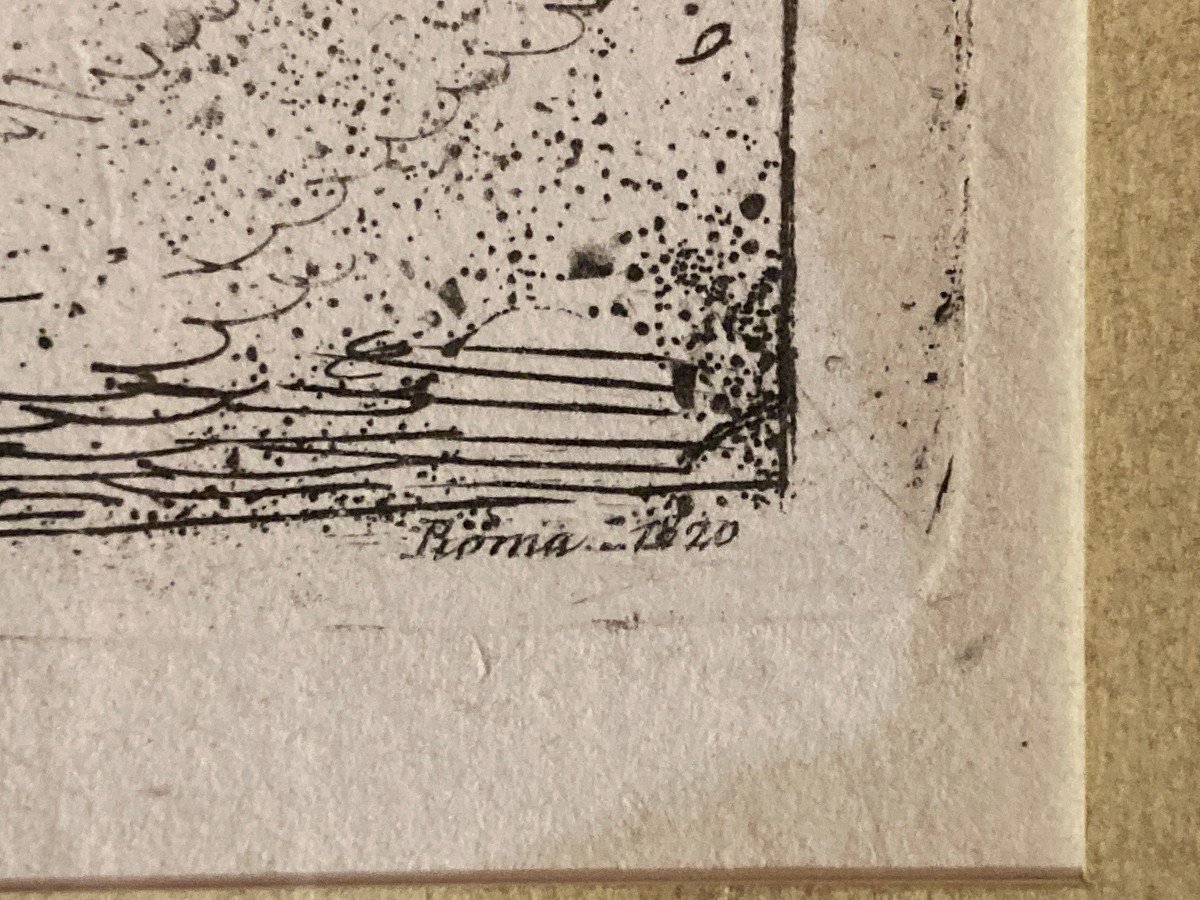 « Vue de l’Arc de Septime Sévère » d'après un dessin de Luigi Rossini (1790 - 1857)-photo-4