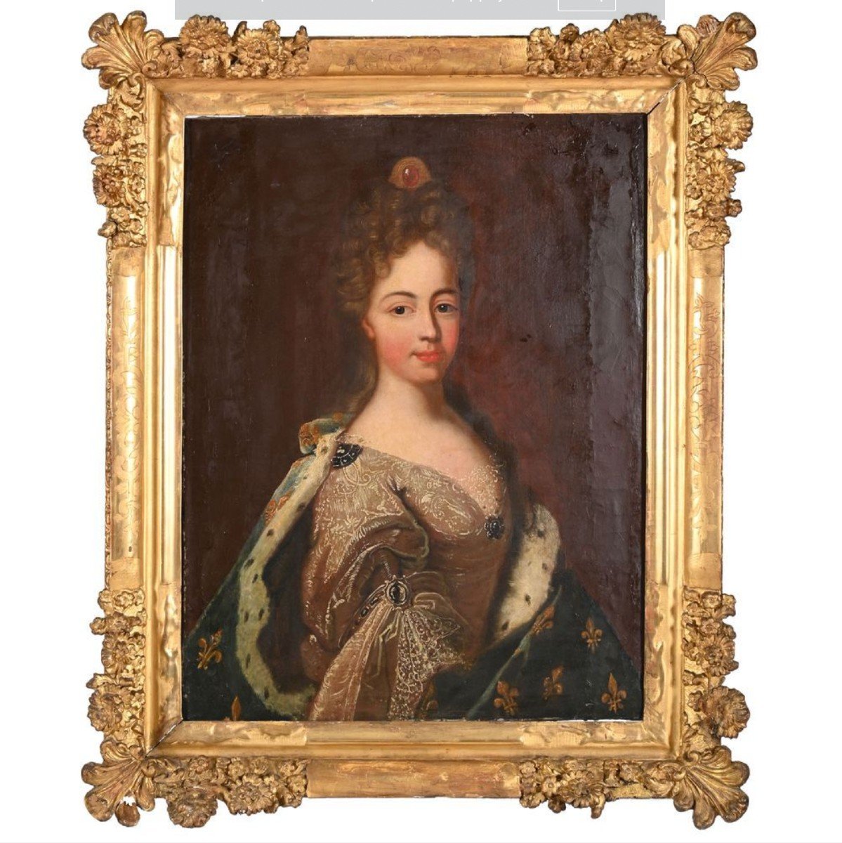 "portrait Of The Duchess Of Burgundy" French School From The Beginning Of The 18th Century