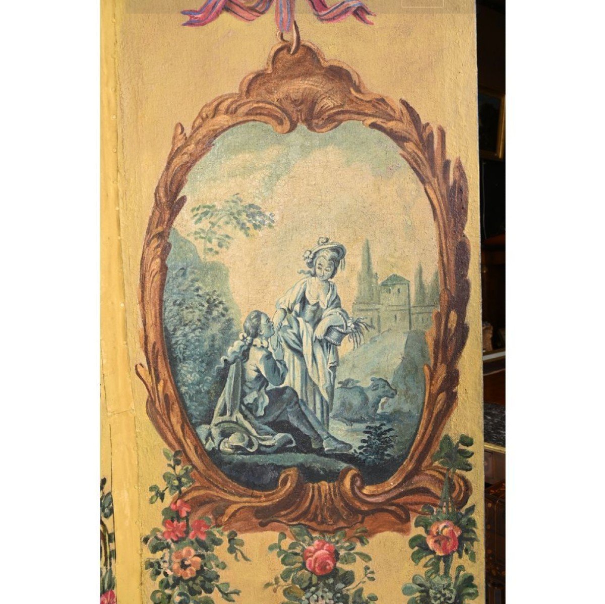 Louis XVI Period Six-leaf Screen-photo-2