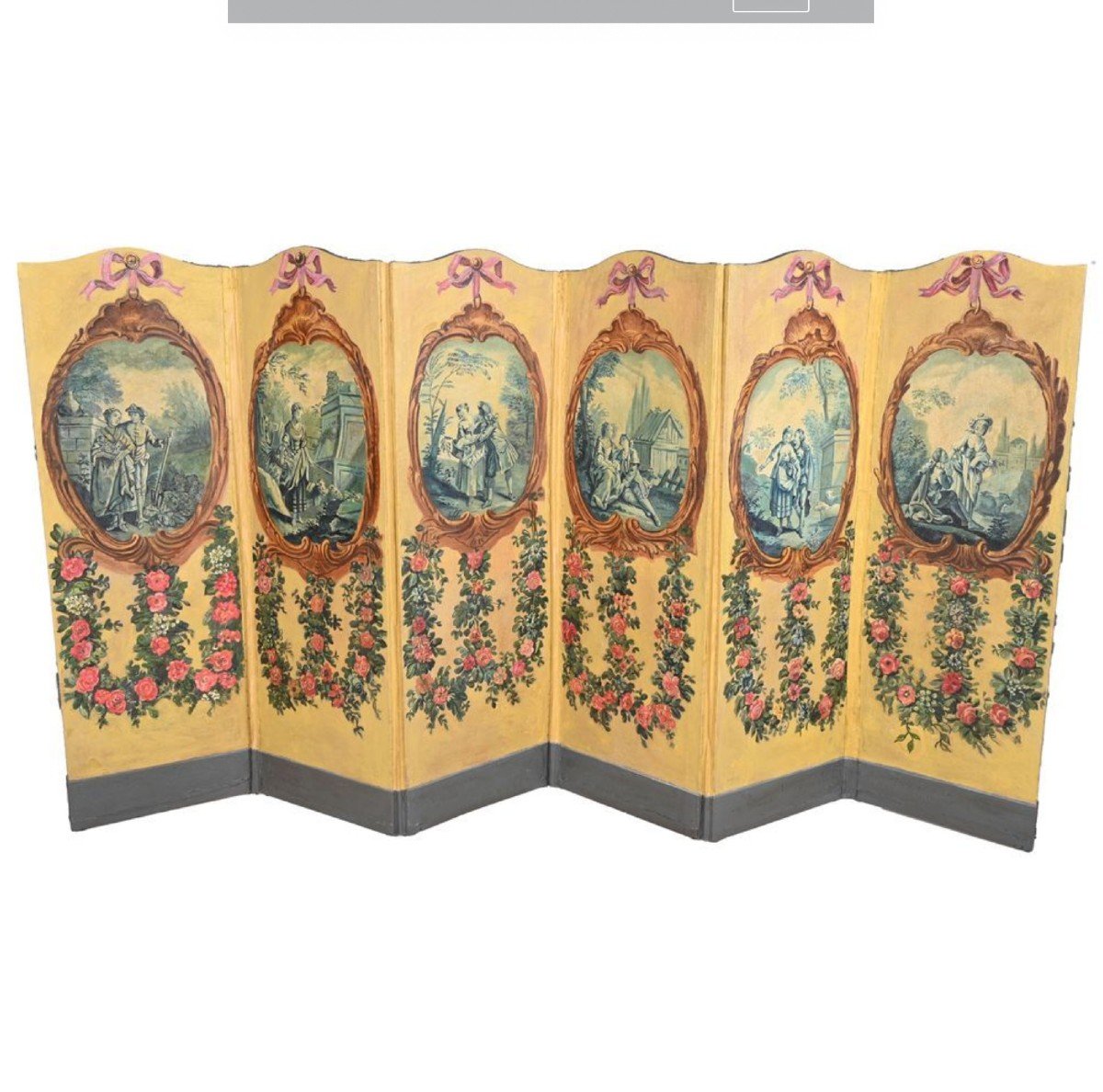 Louis XVI Period Six-leaf Screen