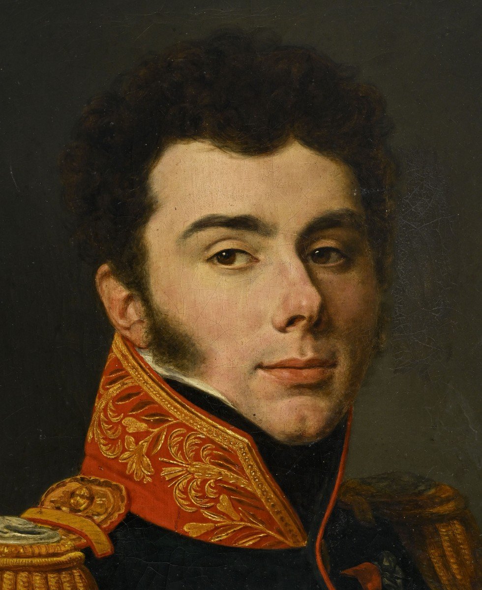 Louis-marie Sicardi (1746-1825) Portrait d'Un Officier Supérieur Du Régiment Des Cent Suisses -photo-2