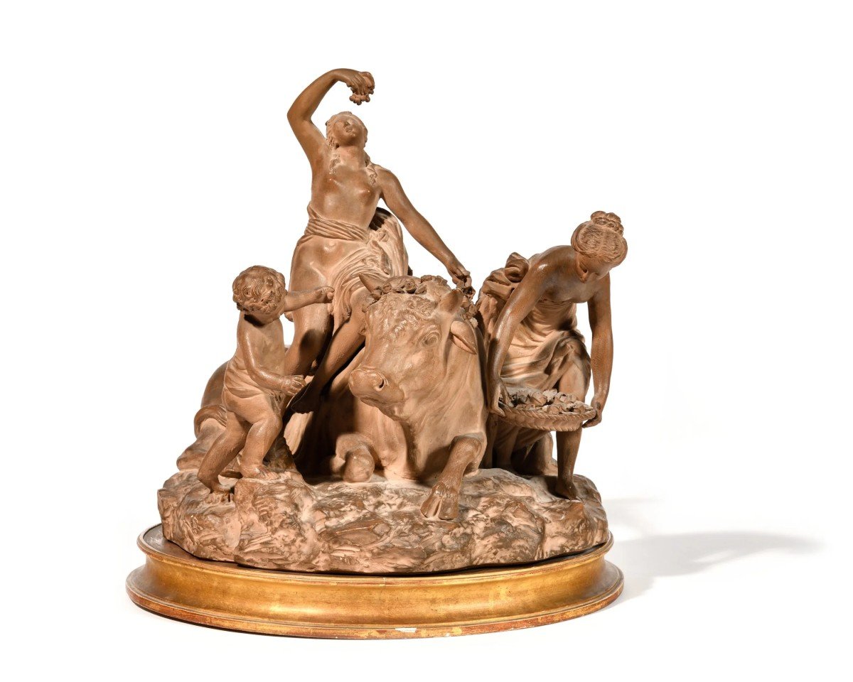 The Abduction Of Europa By Zeus Terracotta Group 18th Century