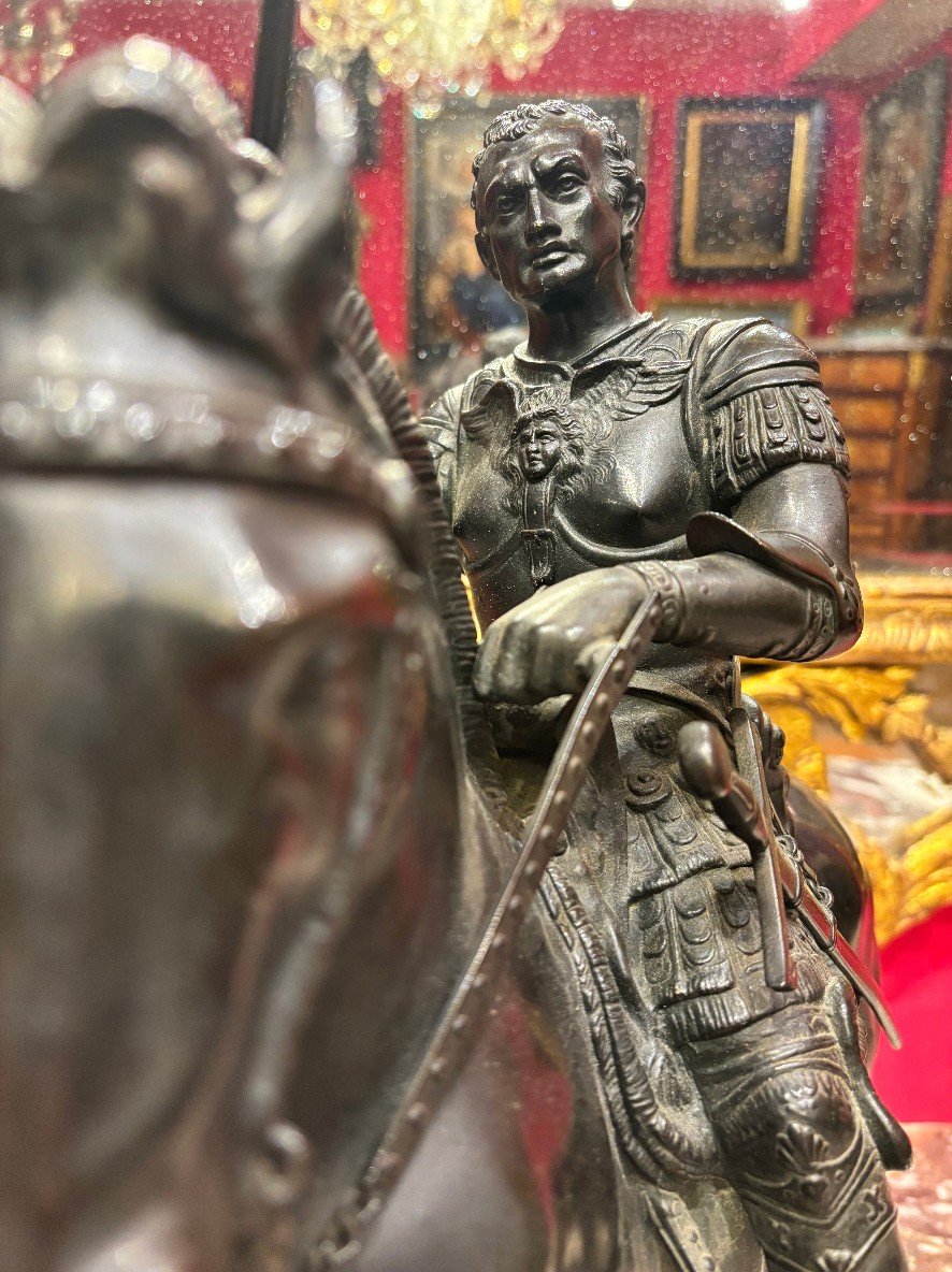 Bronze Sculpture Representing The Italian Condottiere Of The Republic Of Venice, 19th Century-photo-4