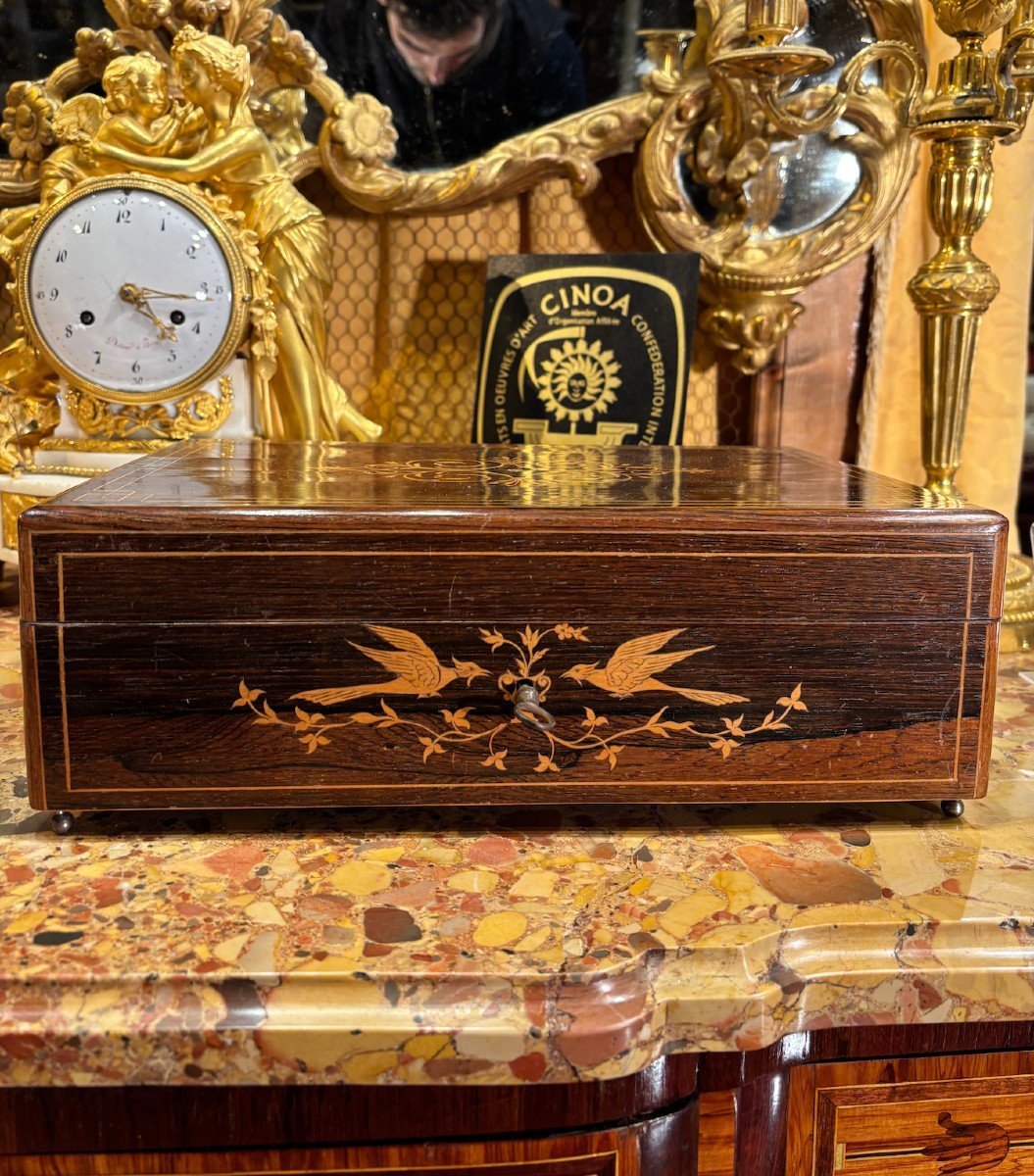 Coffret En Marqueterie -  Epoque XIXe-photo-2