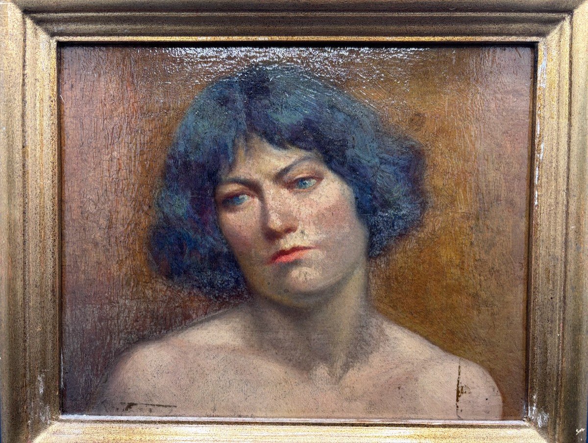 Oil On Panel From The Beginning Of The 20th Century