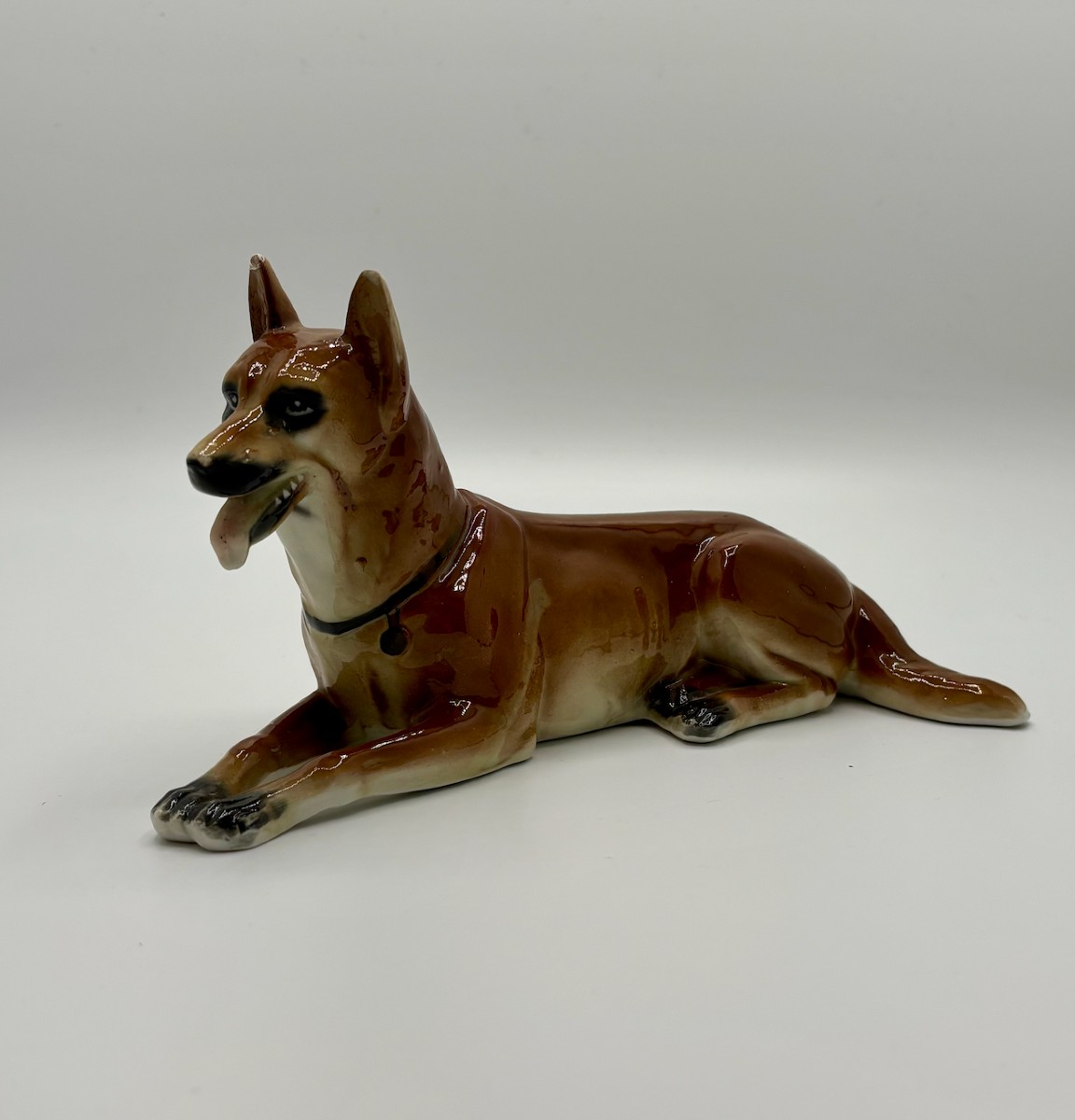 German Shepherd, Sitzendorf Manufacture, Early 20th Century