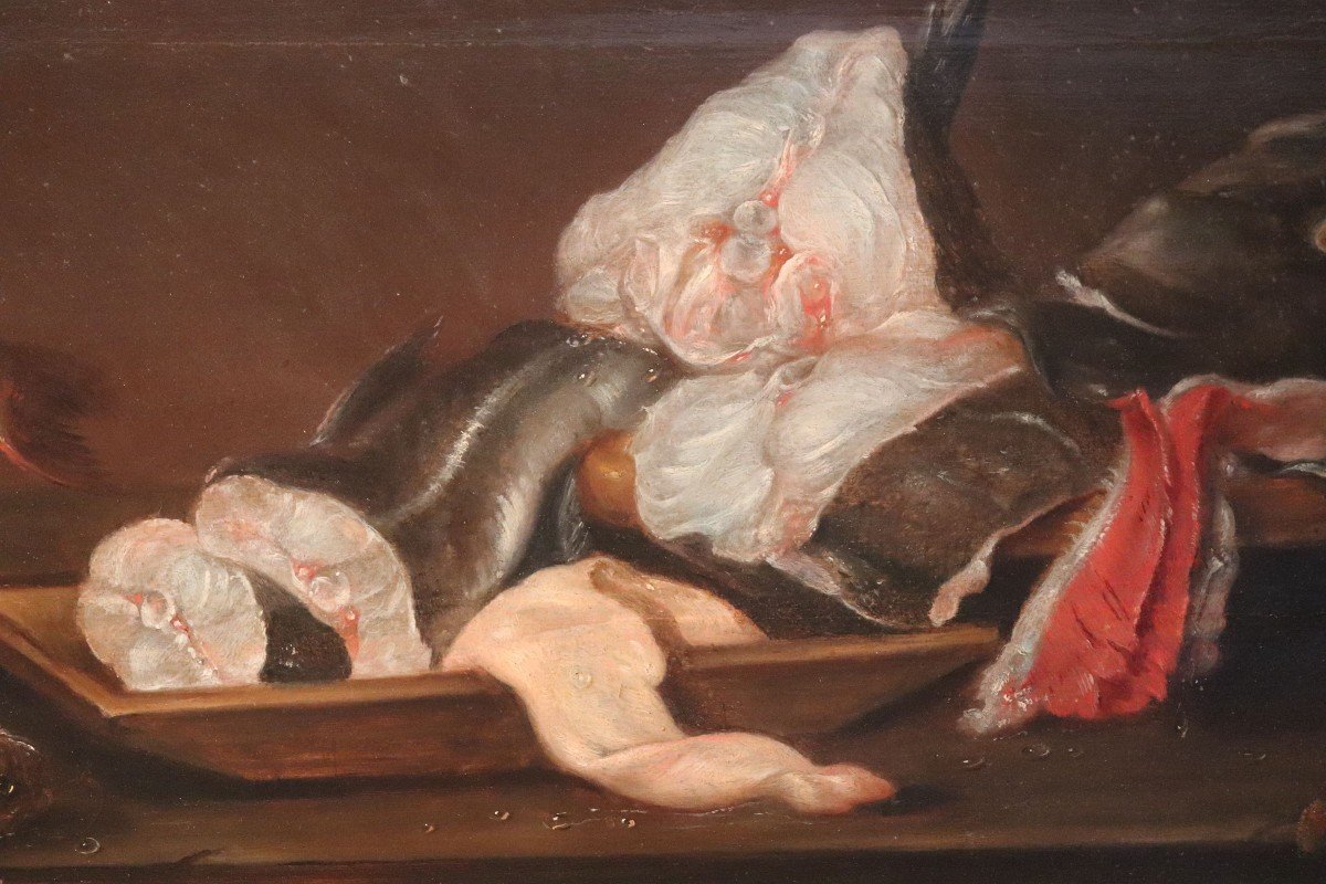 Alexander Adriaenssen (1587-1661). Nature Morte Aux Poissons-photo-4