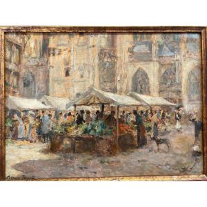 Georges Binet (1865-1949) - Rouen Market