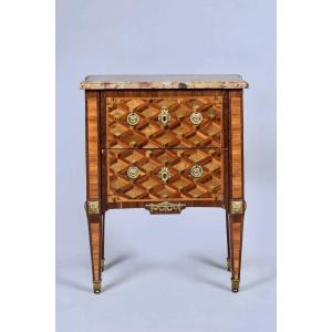 Small Between-two Commode Louis XVI Period - Trace d'Estampille Jme