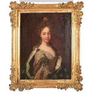 «portrait De La Duchesse De Bourgogne» école Française Du Début Du XVIIIè