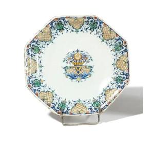 Rouen Octagonal Plate 18th Century