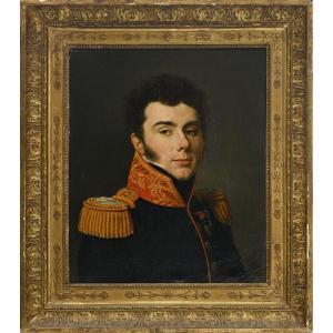 Louis-marie Sicardi (1746-1825) Portrait d'Un Officier Supérieur Du Régiment Des Cent Suisses 