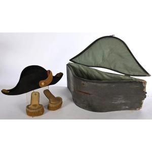 Navy Bicorne In Its Blackened Wooden Box