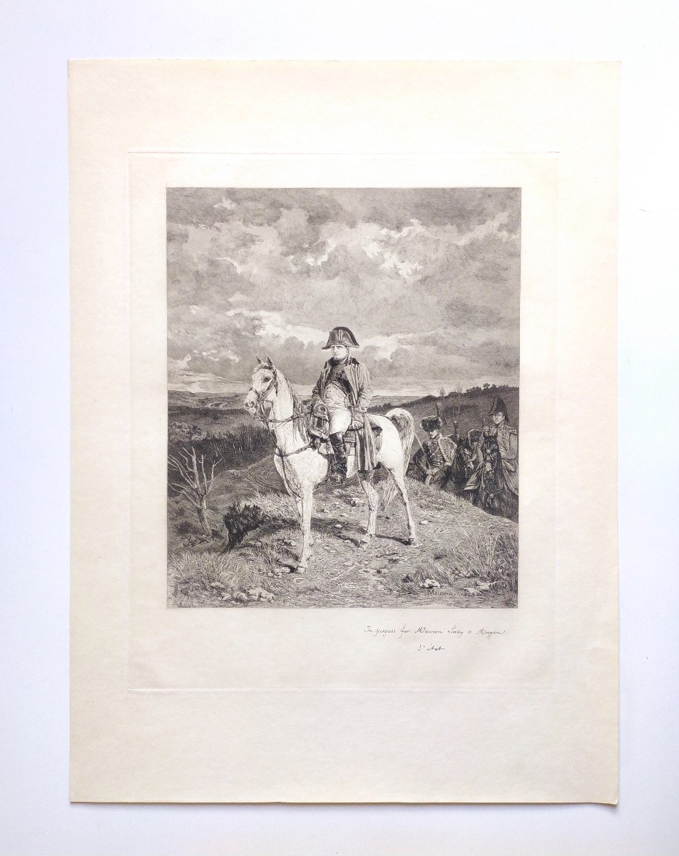 Napoleon Bonaparte Etching After Meissonier-photo-2