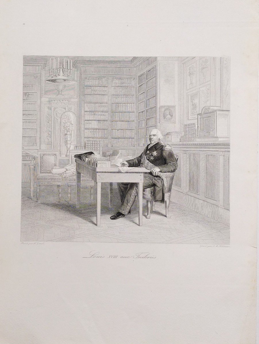 Louis XVIII Etching 19th C.-photo-3