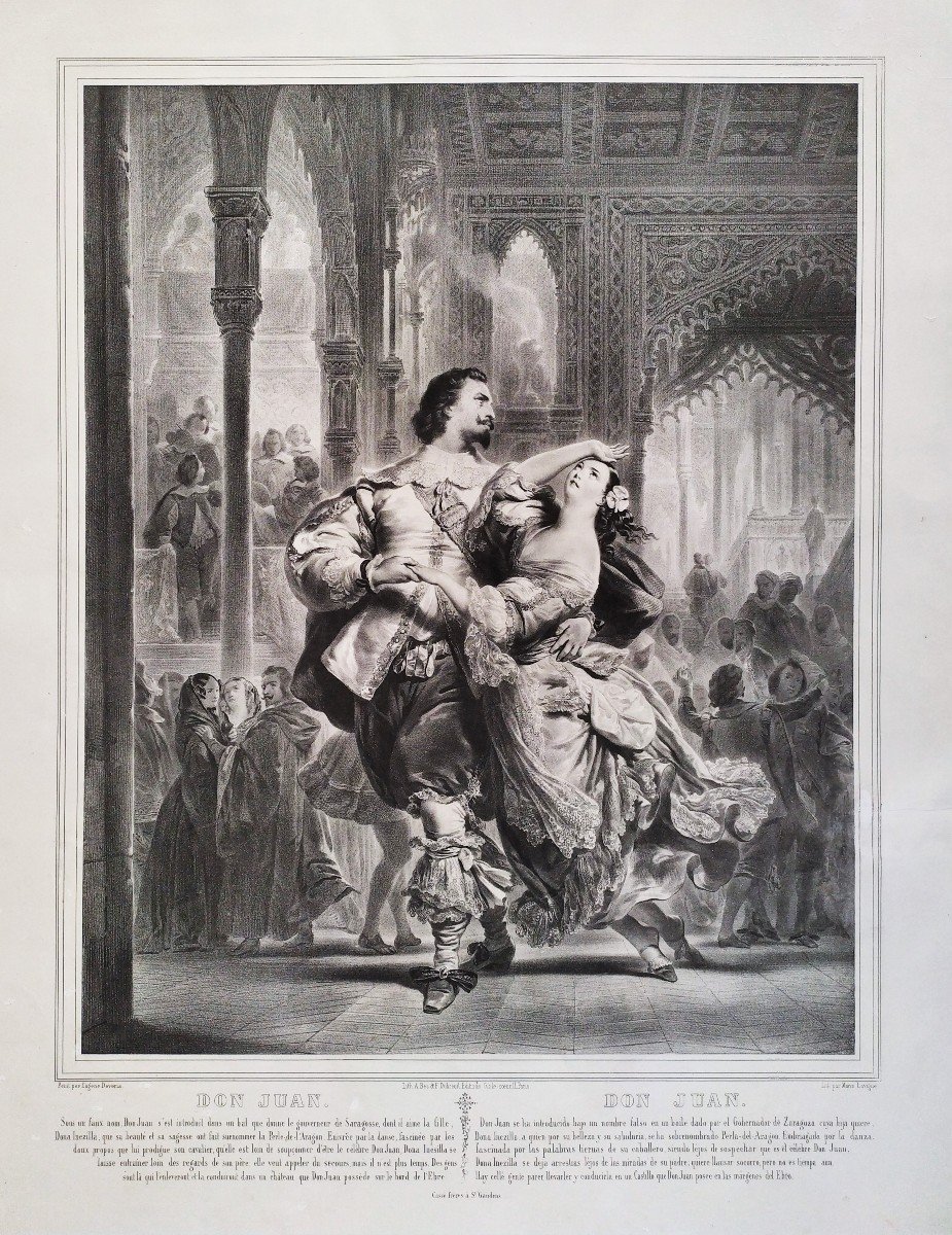 Don Juan Lithograph After Eugène Devéria-photo-3