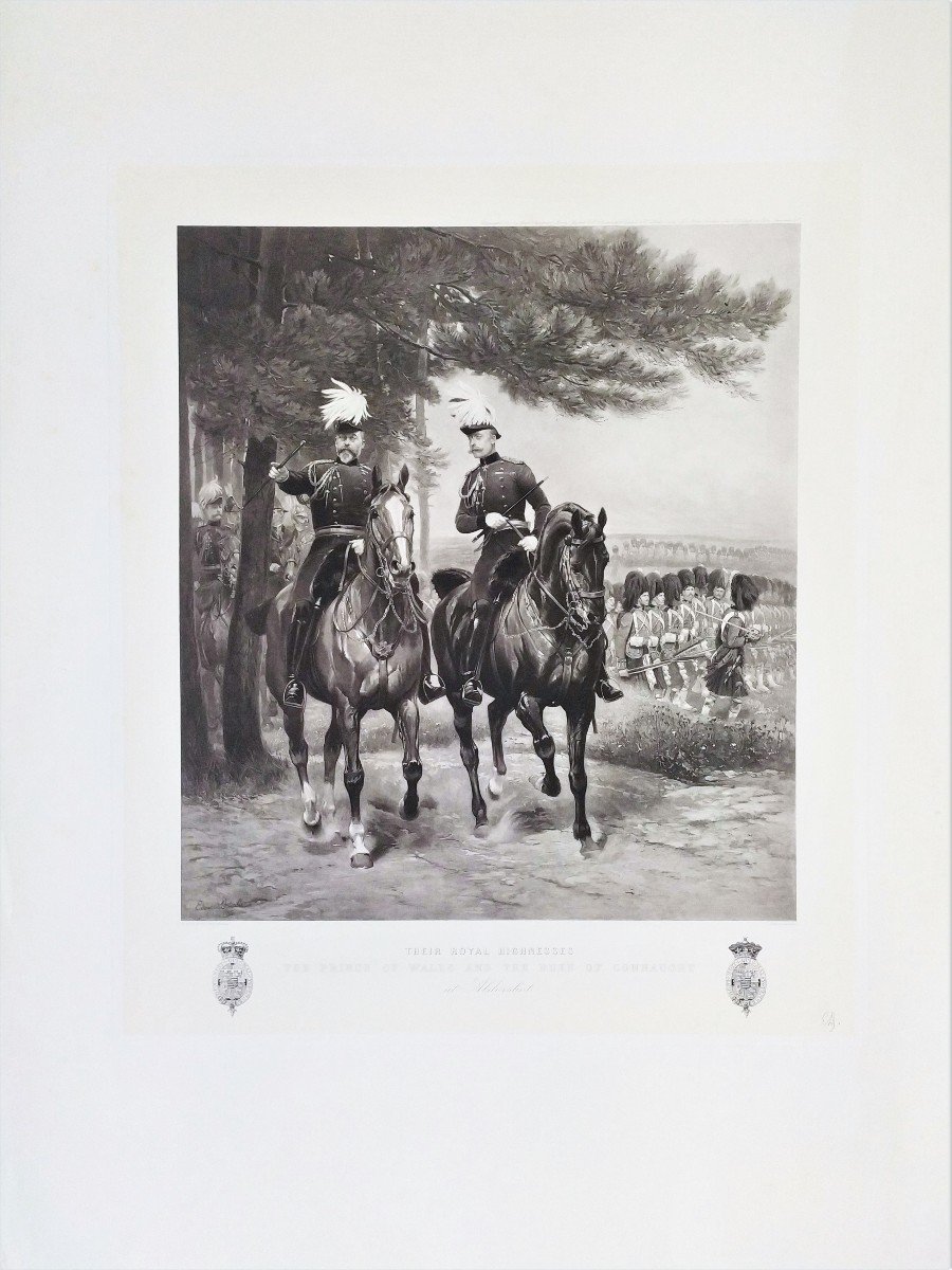 Edward VII In Aldershot Photogravure 19th C-photo-3