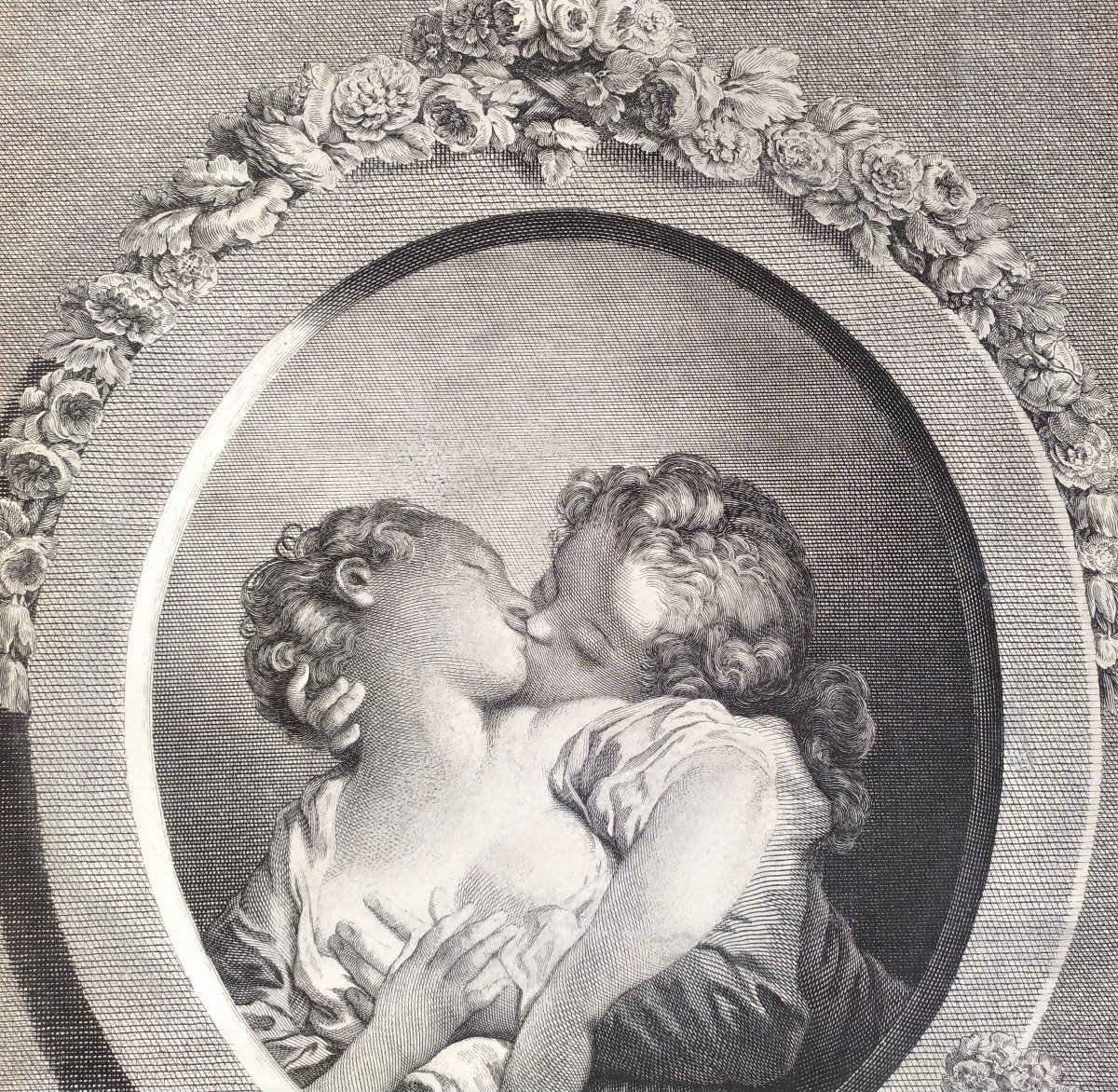 Pair Of Erotic Etchings After Fragonard 18th C-photo-2