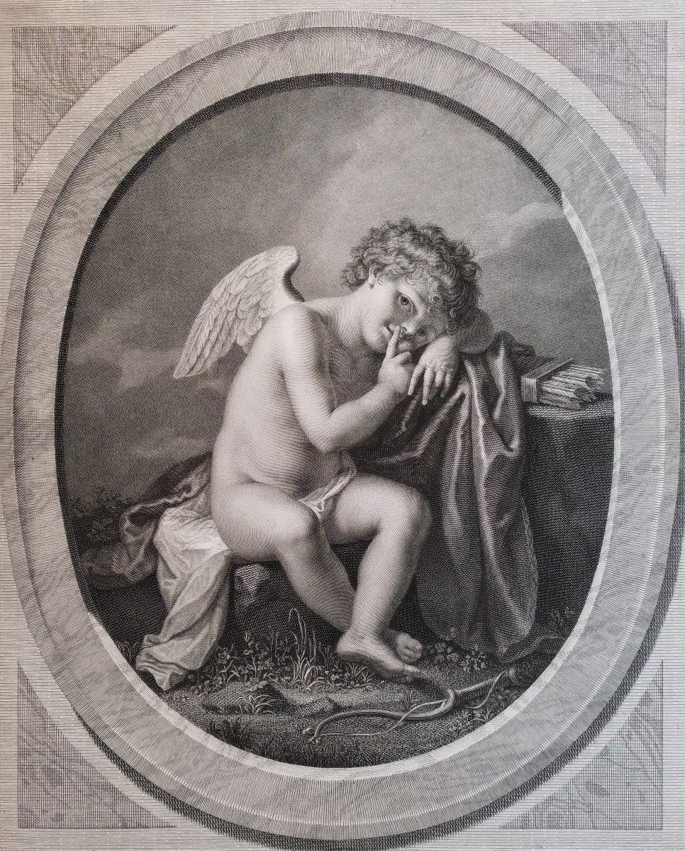 Gravure Mythologique Amour Cupidon Par Porporati -photo-1