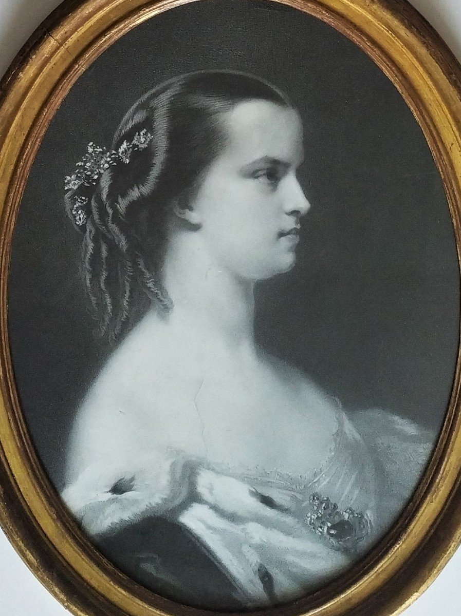 Princesse Marie Clotilde De Savoie  Lithographie Encadrée 19ème-photo-4