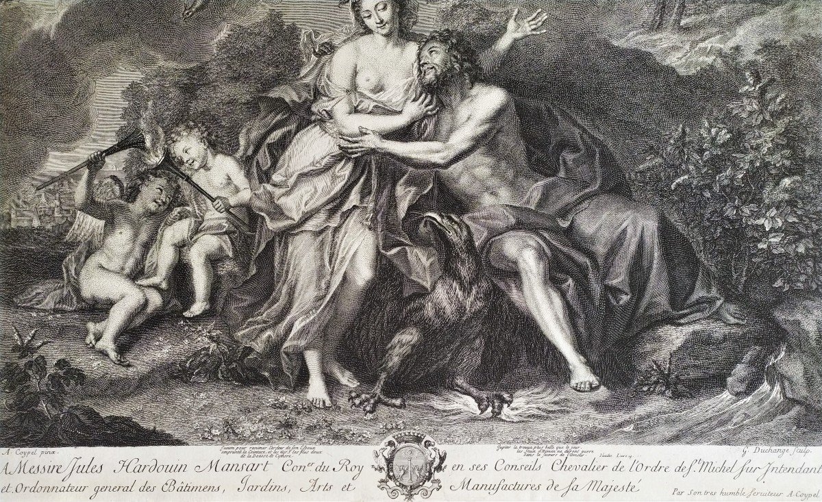 Mythological Etching Juno And Jupiter-photo-4