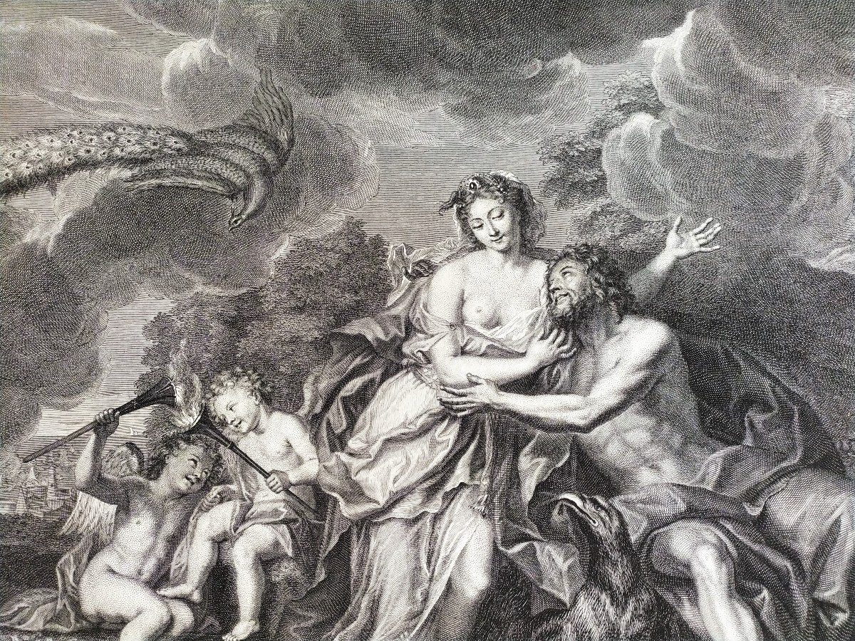 Mythological Etching Juno And Jupiter-photo-3