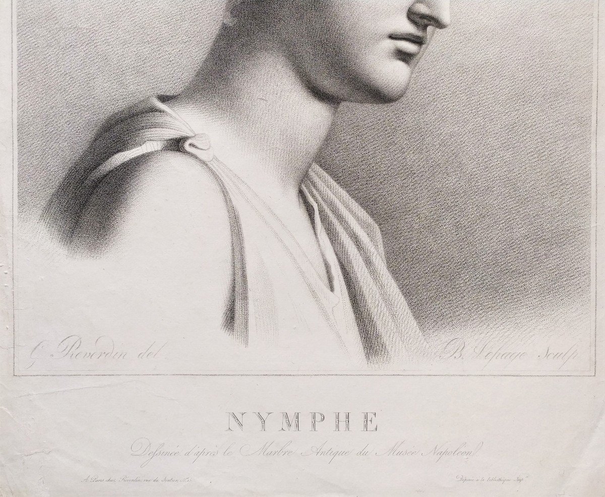 époque Empire Gravure Mythologique Nymphe-photo-4