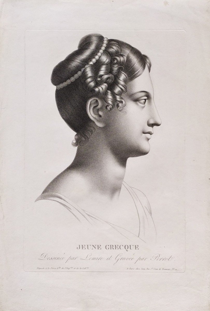 Gravure d'époque Empire Jeune Grecque-photo-3