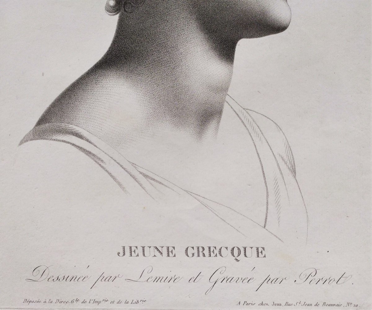 Gravure d'époque Empire Jeune Grecque-photo-4