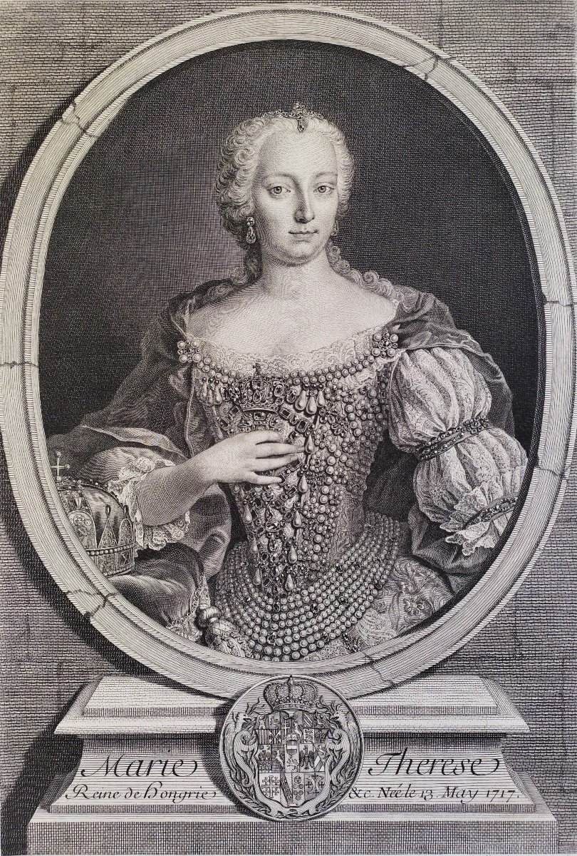 Marie-Thérèse d'Autriche Gravure 18ème 