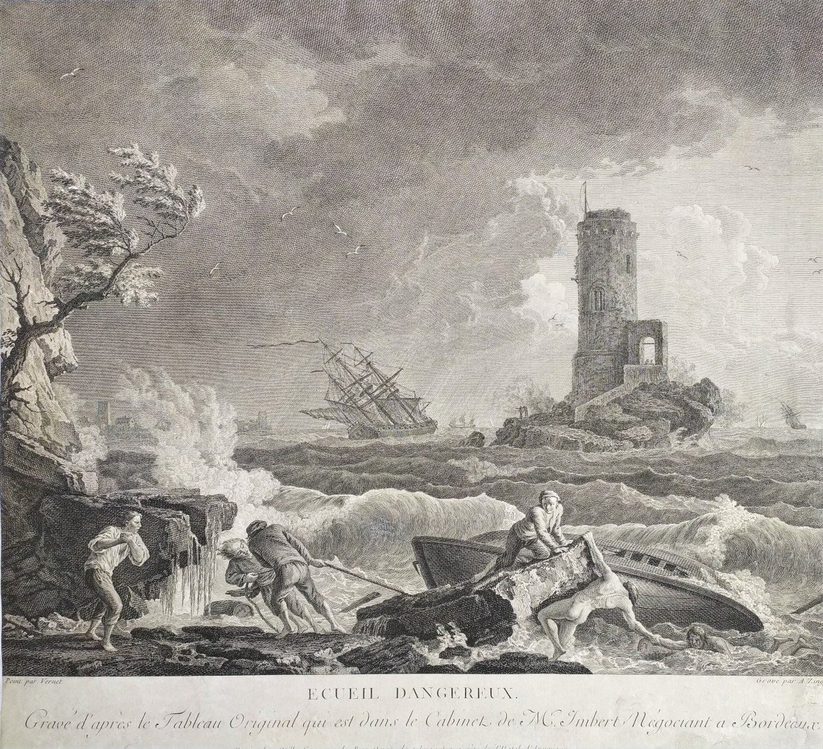 Gravure Marine d'Après Vernet