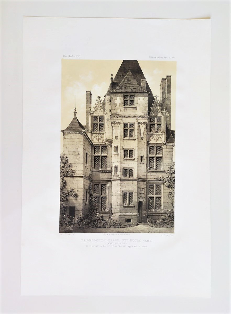 Architecture Lithograph By Victor Petit The Stone House At Moulins-photo-2