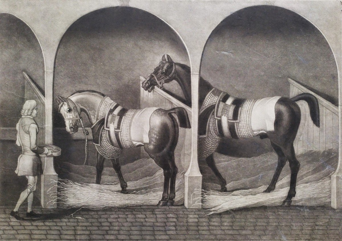  Gravure Chevaux d'Après James Seymour 18ème