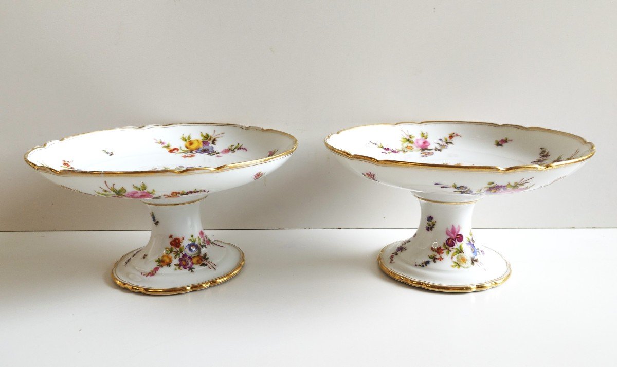 Handpainted  Paris Porcelain Two Fruit Bowls -photo-2